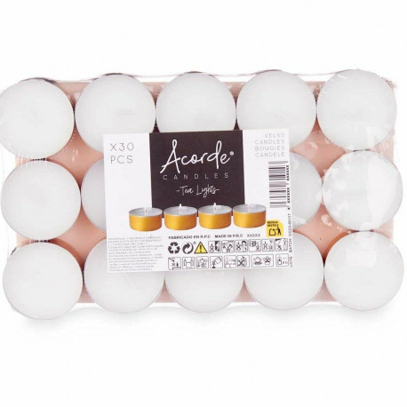Candle Set Acorde Tea Lights (24 Units)