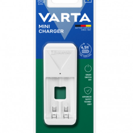 Battery charger Varta 57656 101 401 Mini 2 Batteries White AA/AAA