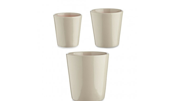 Set of pots Ibergarden CONICO-7044 Grey Clay Cónica Ø 14 cm Ø 22 cm Ø 17 cm 3 Pieces