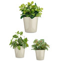 Set of pots Ø 14 cm Ø 22 cm Ø 17 cm Cónica 3 Pieces Grey