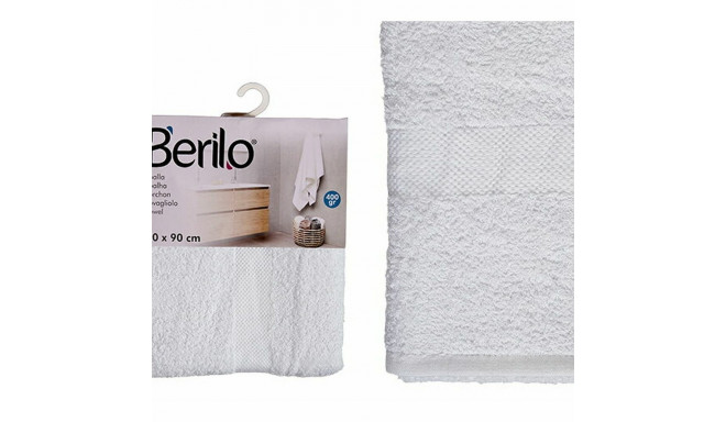 Bath towel Berilo 89677 White 80 % cotton 20 % Polyester 50 x 90 cm (6 Units)