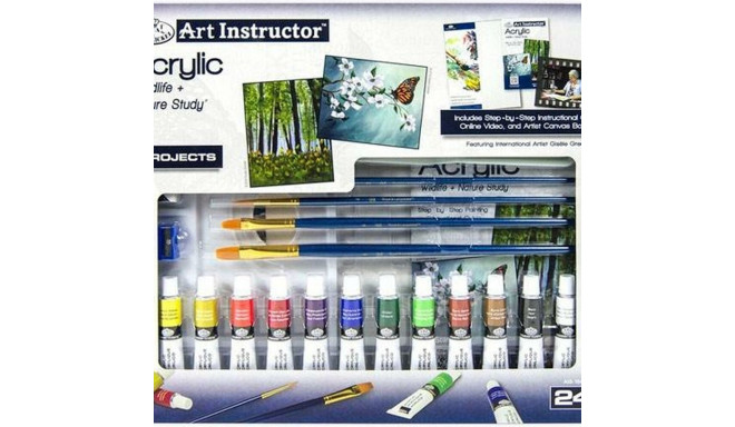 Acrylic Paint Set Royal & Langnickel Art Instructor 24 Pieces Multicolour