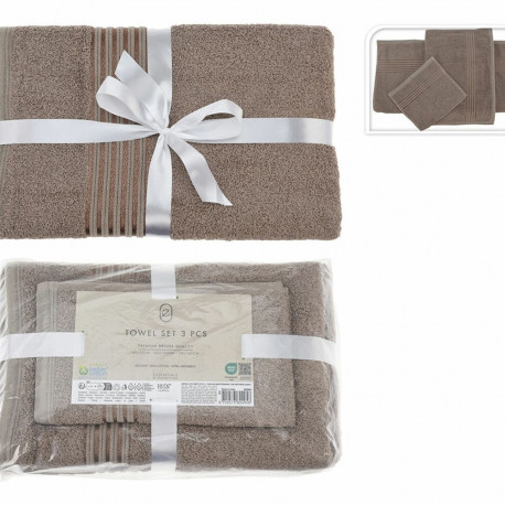 Towel set Essentials Taupe (3 Pieces)