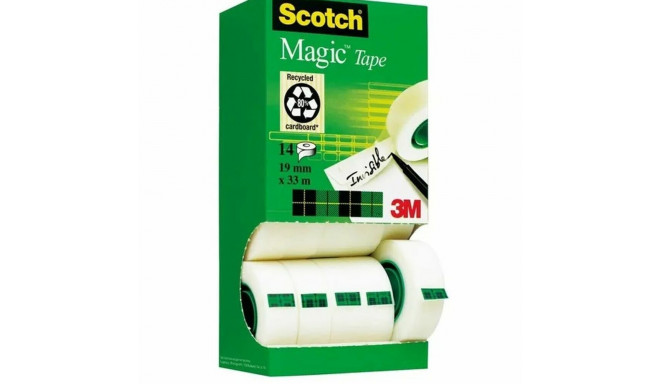 Kleeplindi Komplekt Scotch Invisible Magic 14 Osad 19 mm x 33 m (2 Ühikut)