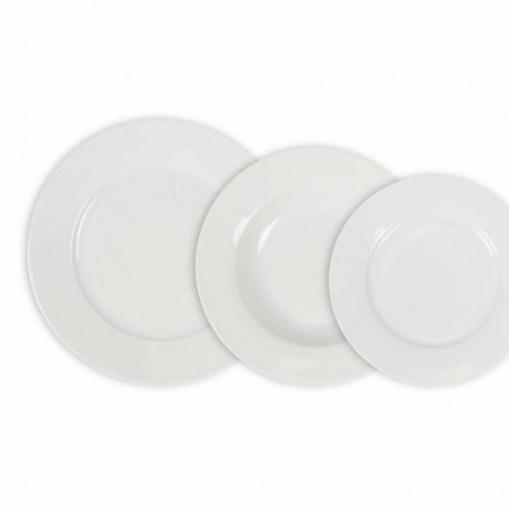 Dinnerware Set La Mediterránea Aneto White Circular 12 Pieces (2 Units)