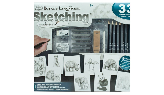 Drawing Set Royal & Langnickel SKETCHING MADE EASY 33 Pieces