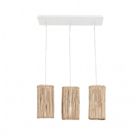 Laevalgusti Home ESPRIT Valge Naturaalne Eukalüpti puit 50 W 20 x 20 x 40 cm