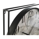 Wall Clock Home ESPRIT White Black Metal MDF Wood 62 x 6 x 65 cm (2 Units)