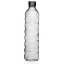 Bottle Versa 1,22 L Transparent Glass Aluminium 8,5 x 33,2 x 8,5 cm