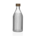 Bottle Versa 1 L Stripes Glass Aluminium 9,8 x 25,1 x 9,8 cm