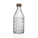 Bottle Versa 1 L Waves Glass Aluminium 9,8 x 25,1 x 9,8 cm