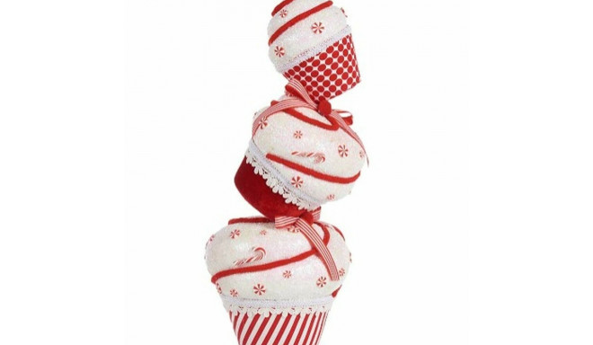 Decorative Figure Tower Cake White Red polystyrene 20 x 50 x 20 cm (2 Units)