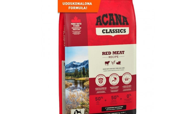 Sööt Acana Dog TF Classics Red Täiskasvanu Vasikaliha Lammas Siga 9,7 Kg