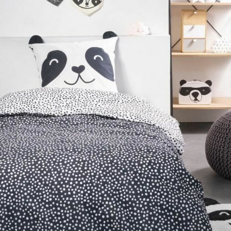 Duvet cover set TODAY Funny 2.8 Black Single bed 140 x 200 cm