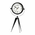 Table clock Tripod Black Metal 14 x 30 x 11 cm (4 Units)