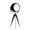 Table clock Tripod Black Metal 12 x 30 x 12 cm (4 Units)