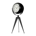 Table clock Tripod Black Metal 12 x 30 x 12 cm (4 Units)