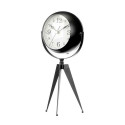 Table clock Tripod Black Metal 14 x 30 x 11 cm (4 Units)