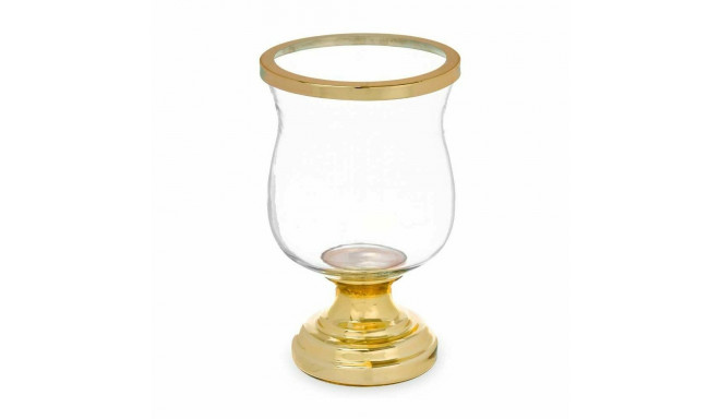 Candleholder Wineglass Golden Steel 15,5 x 26 x 15,5 cm (6 Units)