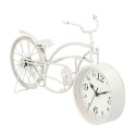 Table clock Bicycle White Metal 42 x 24 x 10 cm (4 Units)