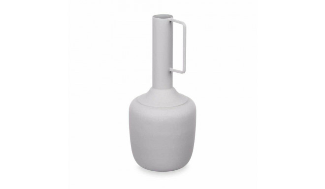 Vase With handle Grey Steel 12 x 30 x 12 cm (6 Units)