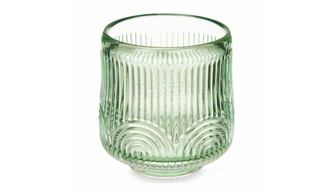 Candleholder Gift Decor GJS7678BS-GRE GJS7678BS-GRE Green Crystal 7,5 x 7,8 x 7,5 cm Stripes (12 Uni