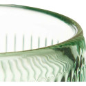 Candleholder Stripes Green Crystal 7,5 x 7,8 x 7,5 cm (12 Units)