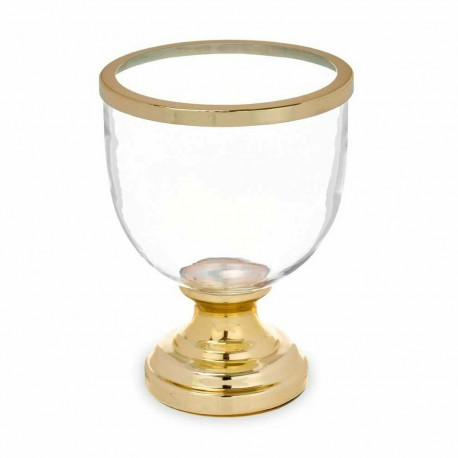 Candleholder Gift Decor MH-11019 MH-11019 Golden Crystal Steel 17,3 x 23,5 x 17,3 cm Wineglass (6 Un