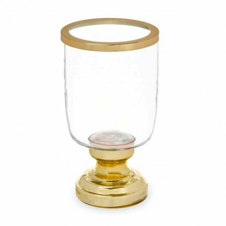 Candleholder Gift Decor MH-11018 MH-11018 Golden Crystal Steel 12 x 24,5 x 12 cm Wineglass (6 Units)