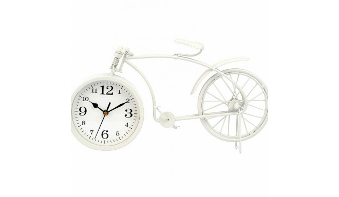 Table clock Bicycle White Metal 38 x 20 x 4 cm (4 Units)