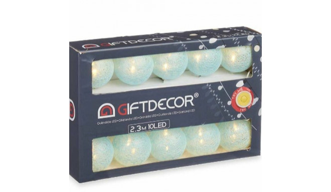 Wreath of LED Lights Ball Blue 2,3 m (12 Units)