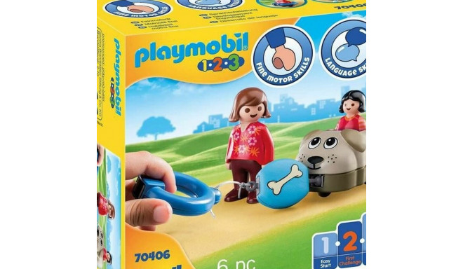 Playset Playmobil 1.2.3 Suns Zēni 70406 (6 pcs)