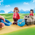 Playset Playmobil 1.2.3 Dog Boys 70406 (6 pcs)