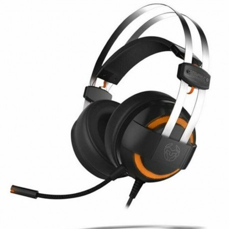 Gaming Headset with Microphone Krom Kode 7.1 Virtual NXKROMKDE Black