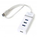 4-Port USB Hub Omega OUH34W USB 3.0 White