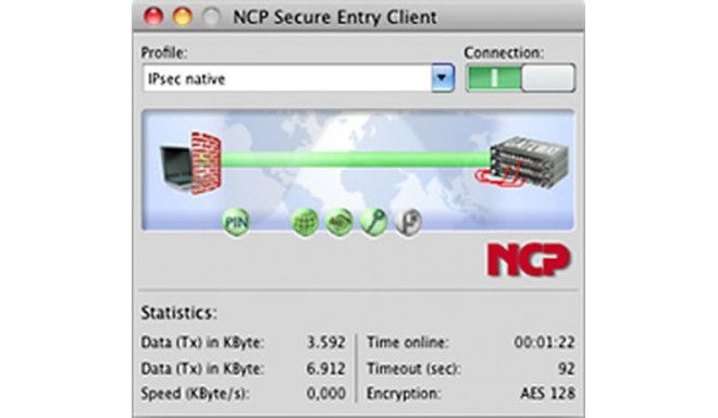 NCP Secure Entry Mac Client f/ Mac OS X, 1-9u