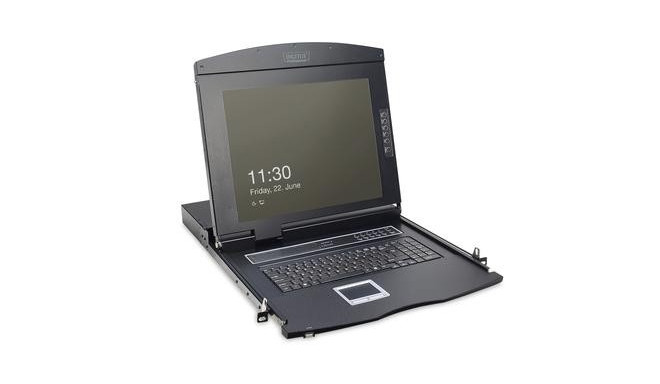 Digitus 17&quot; LCD KVM Console, 1-Port VGA, german Keyboard