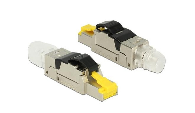 DeLOCK 86285 wire connector RJ45 Black, Silver, Transparent, Yellow