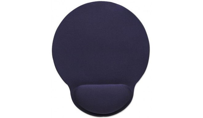 Manhattan Wrist Gel Support Pad and Mouse Mat, Blue, 241 × 203 × 40 mm, non slip base, Lifetime Warr