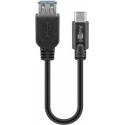 Goobay Sync & Charge Super Speed USB-C to USB A 3.0 extension cable, 0.2 m