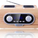 Portable radio FM PLL SD/USB/AUX with battery and clock