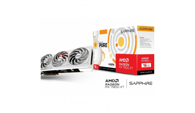 Sapphire graphics card Radeon RX 7800 XT PURE Gaming OC 16GB GDDR6 256bit 2DP