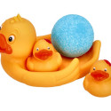 Soap dish with ducks and bath ball