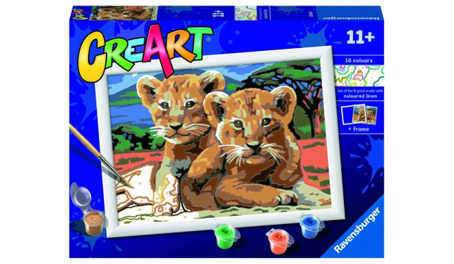 CreArt coloring book for children Little lion cubs