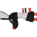Squezze Jami dog with teether White and Black