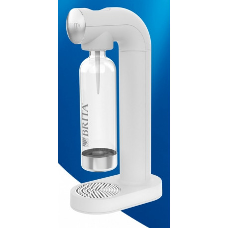 The BRITA sodaONE is a slim and compact water carbonator designed to turn tap water