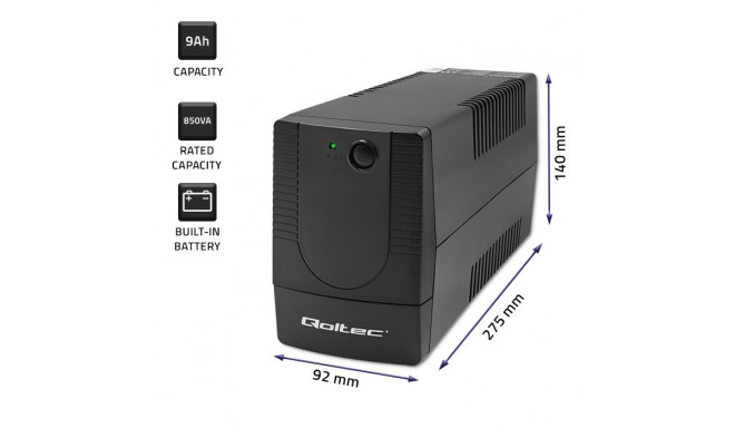 Uninterruptible power supply, 850VA, 480W