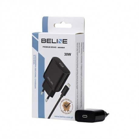 Laadija 30W USB-C + lightning, must kaabel