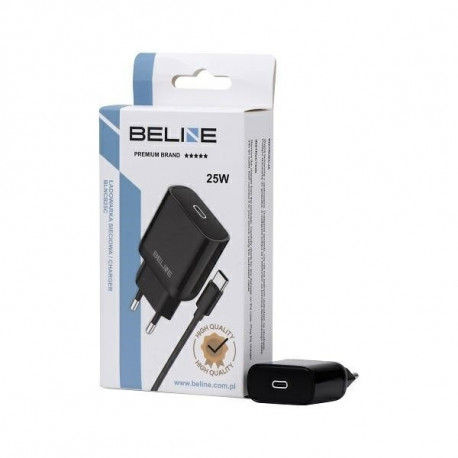 Laadija 25W USB-C + USB-C kaabel, must