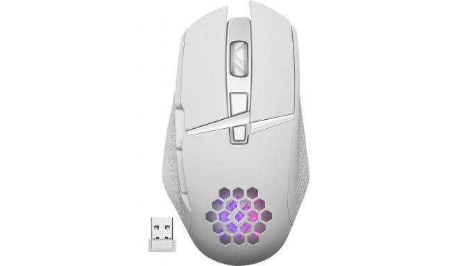 Wireless gaming mouse Glory GM-514 RGB 7P 1200/2400/3200 DPI white